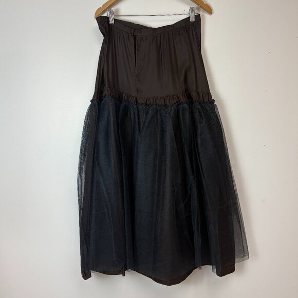 Women’s Chocolate Brown Strapless Pleated Cocktail Dress W/Matching Petticoat - Picture 6 of 12